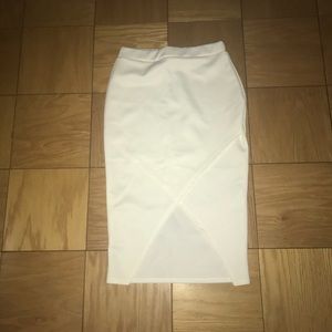 White Asymmetrical Skirt